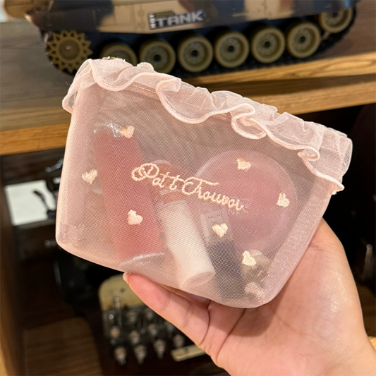 🔥Limited-time offer-Portable Sheer Mesh Makeup Bag