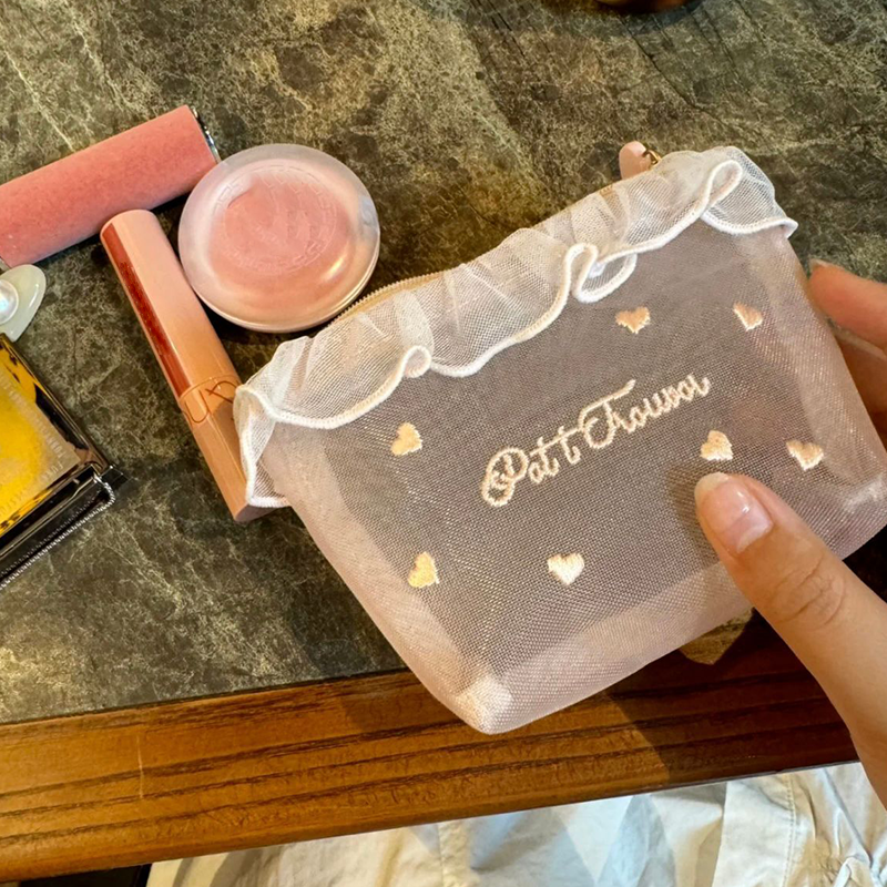 🔥Limited-time offer-Portable Sheer Mesh Makeup Bag