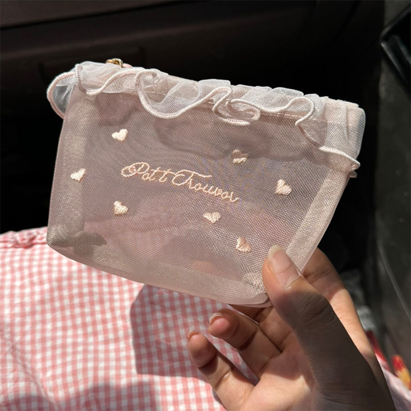 🔥Limited-time offer-Portable Sheer Mesh Makeup Bag