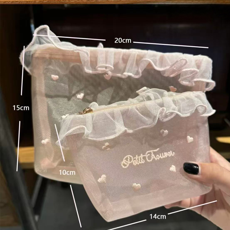 🔥Limited-time offer-Portable Sheer Mesh Makeup Bag