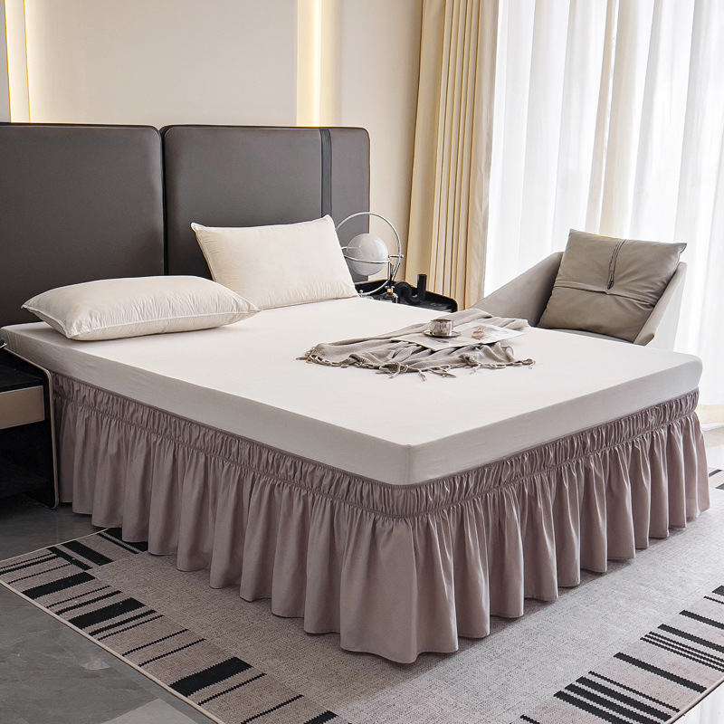 Effortless Setup Elastic Bed Skirt