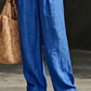 Solid Color Sleeveless Top and Trousers Lounge Set