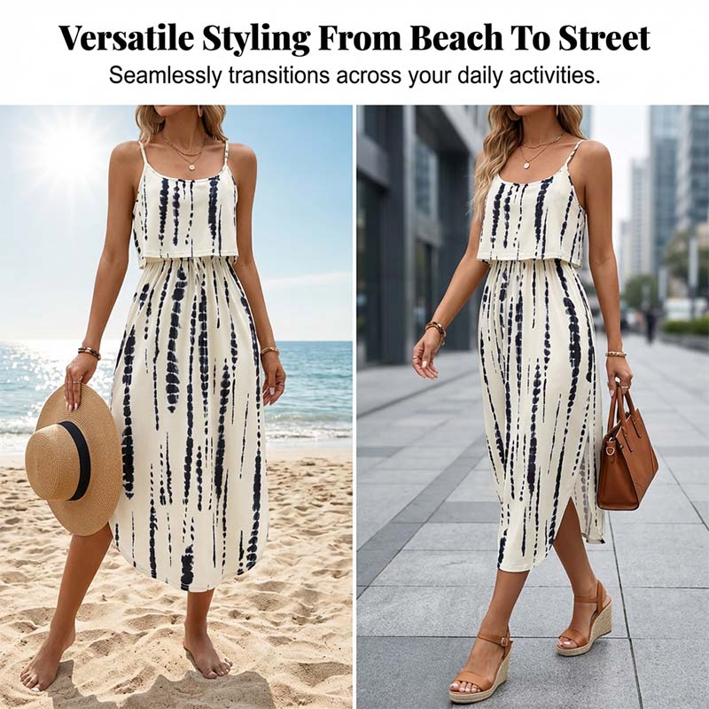 Women's Tie-Dye Cami Midi Dress