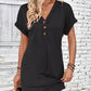 👗 50% OFF NOW! 💫 Women's Fashion V-Neck Button Dress – Timeless Solid Colors, Soft Fabric & Rolled Sleeves 🌸