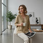 🔥Limited-time offer-Women's Casual V-Neck Three Quarter Sleeve Blouse