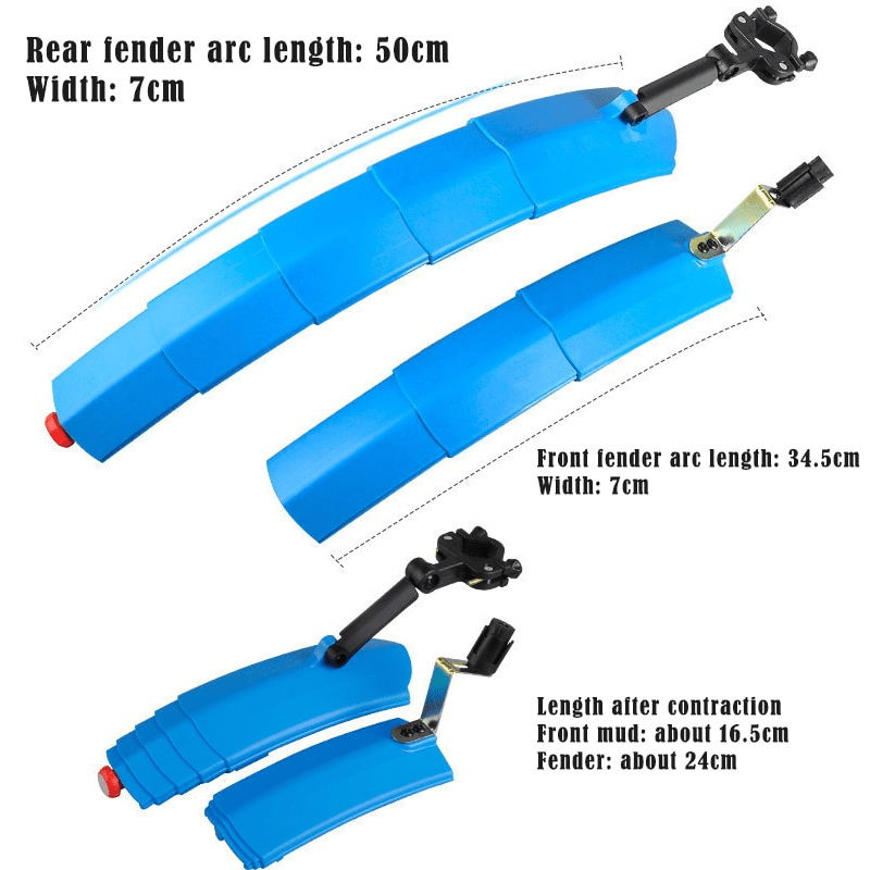 Bicycle retractable mudguard
