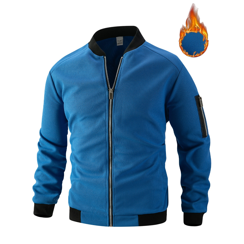 Men's Casual Waffle Knit Thermal Jacket