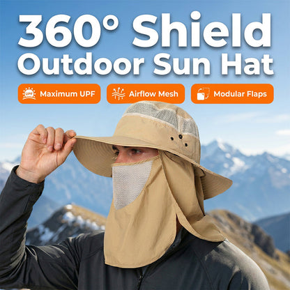 🔥Hot Sale Offers-Outdoor Sun Hat with Removable Flaps