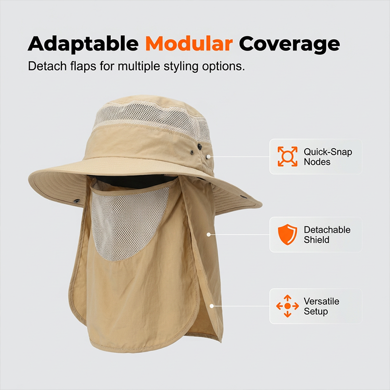 🔥Hot Sale Offers-Outdoor Sun Hat with Removable Flaps