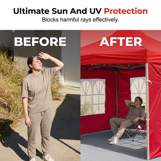 🌧️💨 No more drafts and dampness! 50% off – the waterproof side panel for your outdoor tent 🏕️