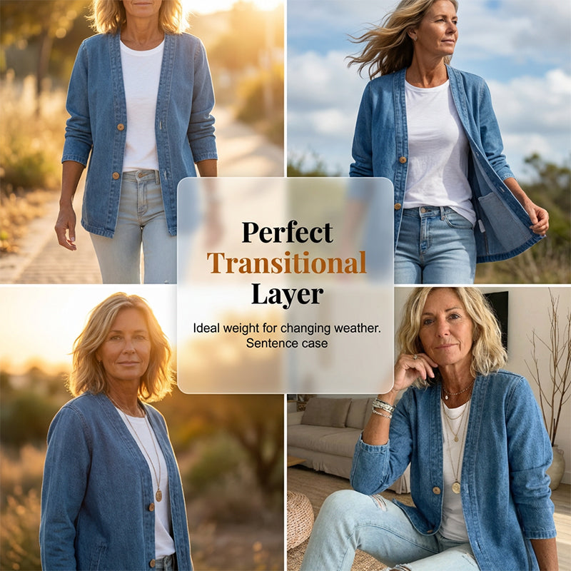🥳SPRING HOT SALE🥳💞50K+ SOLD!💥50% OFF! 🔥Women's Classic Button Front Denim Jacket