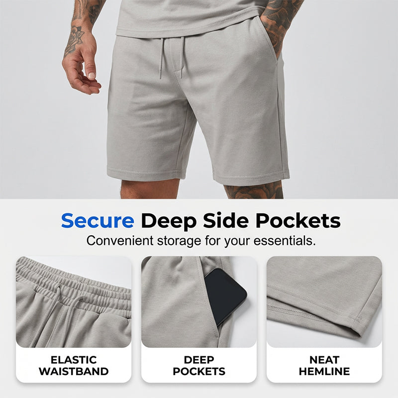 Men's Athletic T-Shirt & Shorts 2-Piece Set