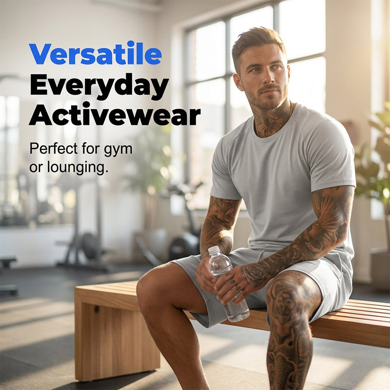 Men's Athletic T-Shirt & Shorts 2-Piece Set