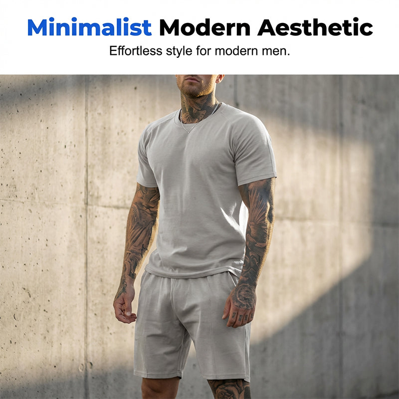 Men's Athletic T-Shirt & Shorts 2-Piece Set