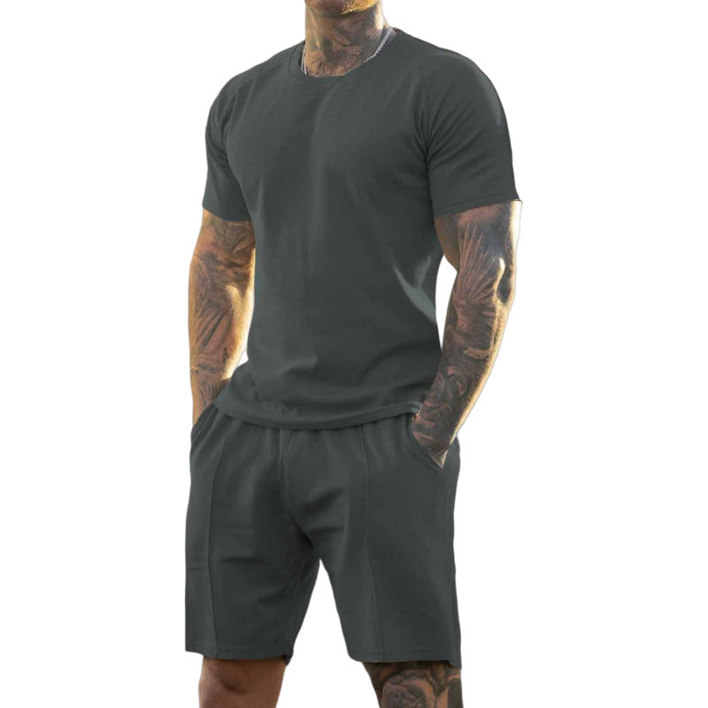 Men's Athletic T-Shirt & Shorts 2-Piece Set