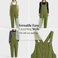 🔥Hot Sale Offers-Women's Casual Loose Fit Button-Front Overalls