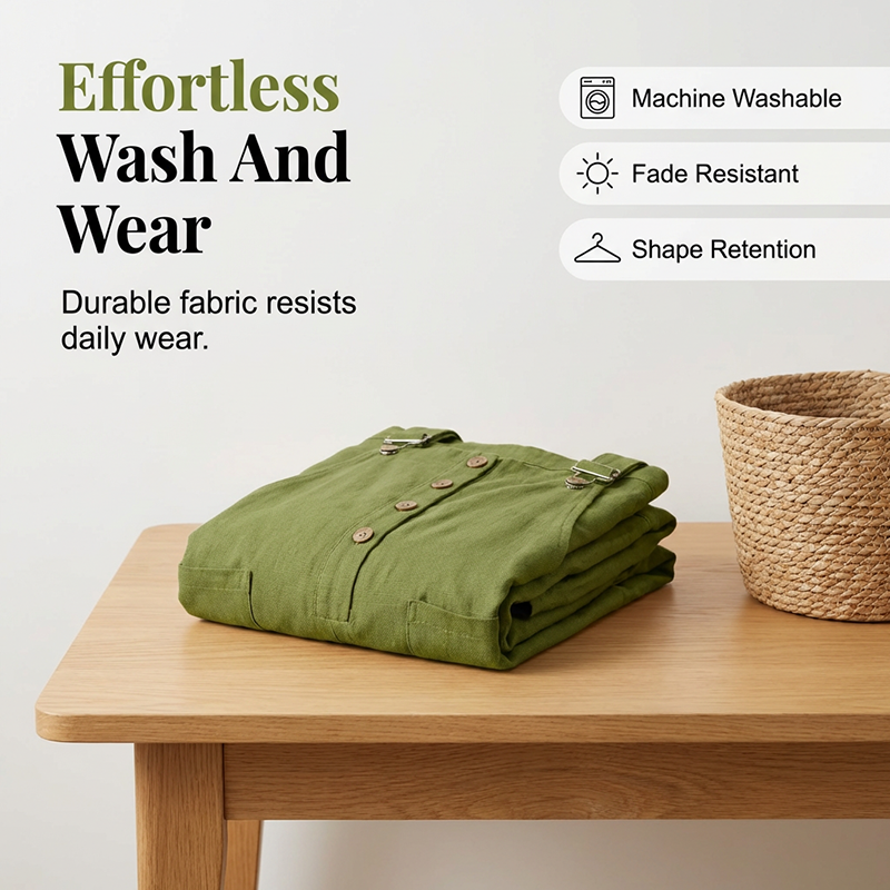 🔥Hot Sale Offers-Women's Casual Loose Fit Button-Front Overalls
