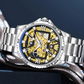 Men's Automatic Skeleton Stainless Steel Watch