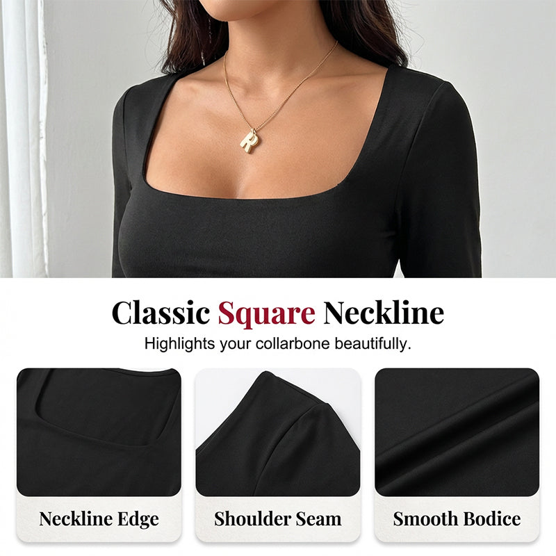 Women's Casual Square Neck Wide-Leg Jumpsuit