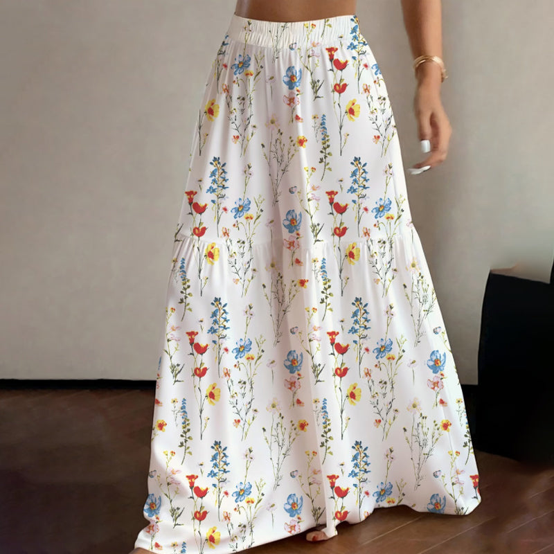 Women's Floral Print Wide-Leg Pants