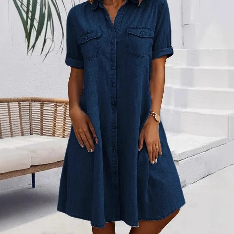 🔥 Limited-Time Sale – Up to 60% OFF🔥Women's Casual Denim Shirt Dress