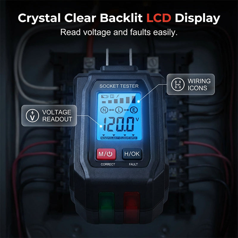 Multifunctional Digital GFCI Outlet Tester