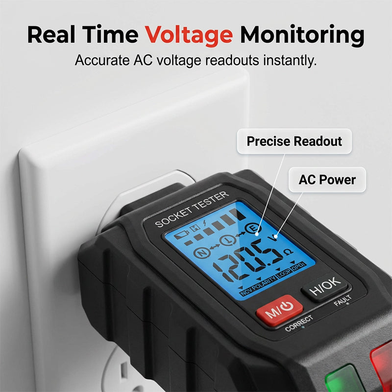 Multifunctional Digital GFCI Outlet Tester