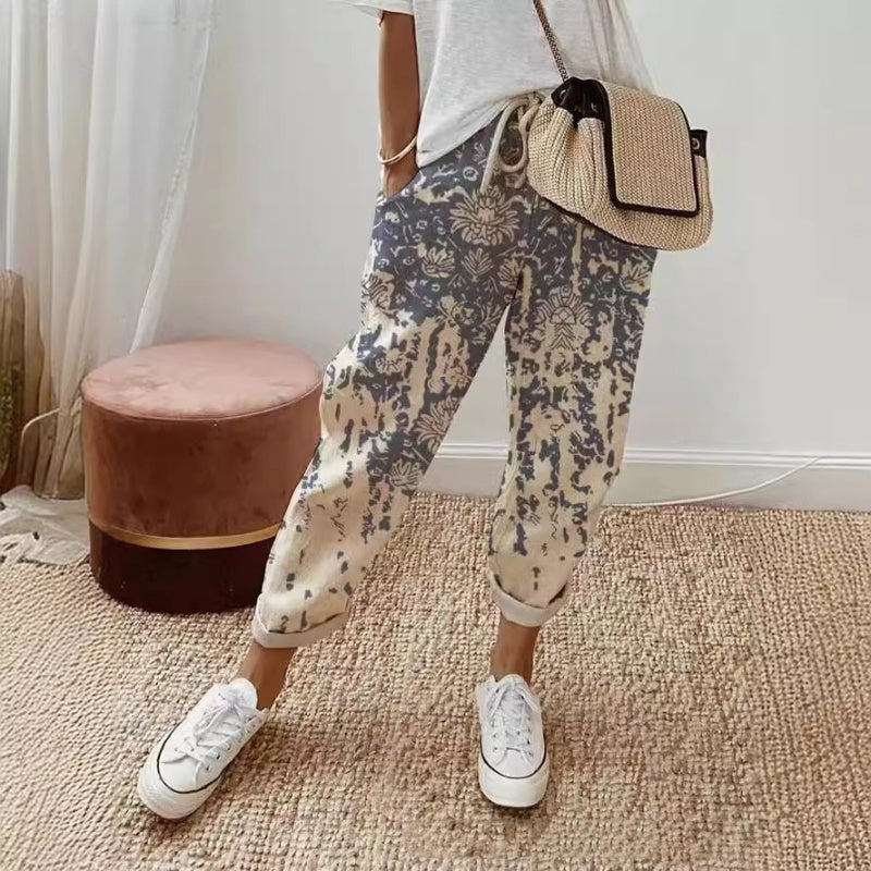 Women's Printed Multicolor Casual Pants