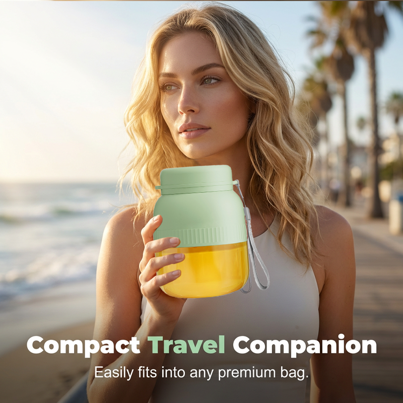 Portable Blender with Dual Lids & Cups