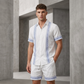 🥳SUMMER HOT SALE🥳💞50K+ SOLD!💥50% OFF! 🔥Men's Floral Print Short Sleeve Shirt & Shorts Set