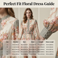 🔥Hot Deals-Romantic Floral Print High Neck Mini Dress