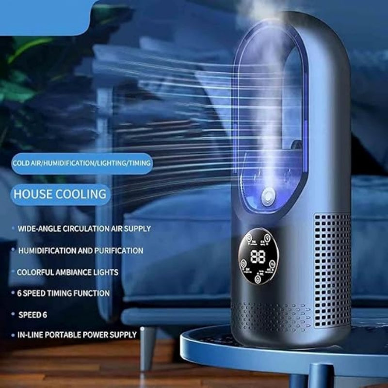 💥Limited-time offer-6-Speed Bladeless Electric Fan with Light