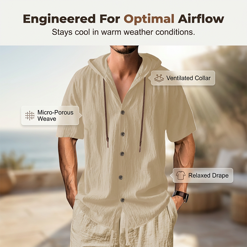 🔥Limited-time offer-Men's Casual Hooded Shirt & Pants Set