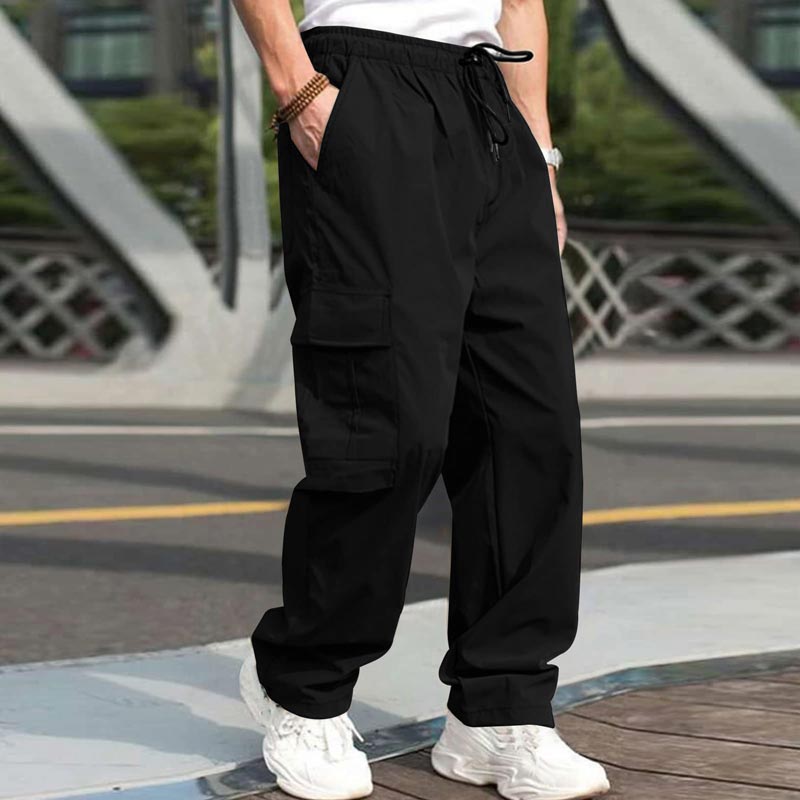 👖 Comfort Meets Style: Men’s Loose Fit Casual Pants with Multiple Pockets ✨
