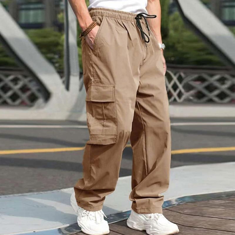👖 Comfort Meets Style: Men’s Loose Fit Casual Pants with Multiple Pockets ✨