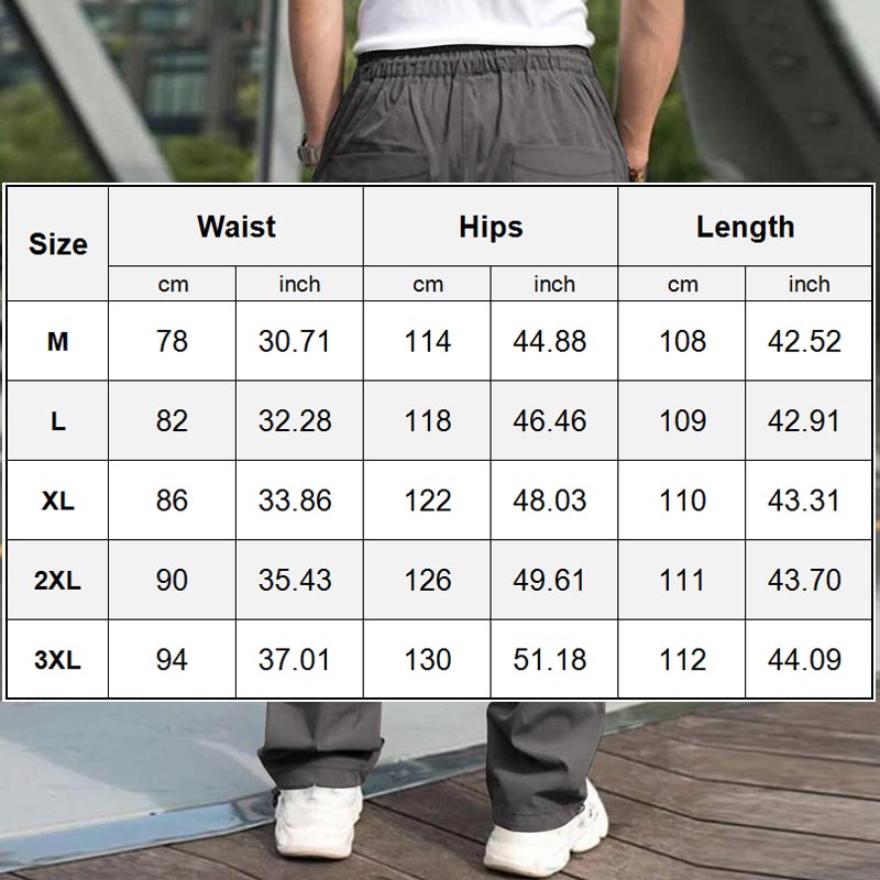 👖 Comfort Meets Style: Men’s Loose Fit Casual Pants with Multiple Pockets ✨