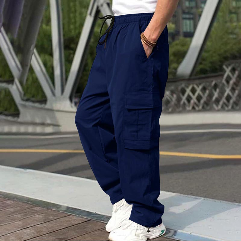 👖 Comfort Meets Style: Men’s Loose Fit Casual Pants with Multiple Pockets ✨