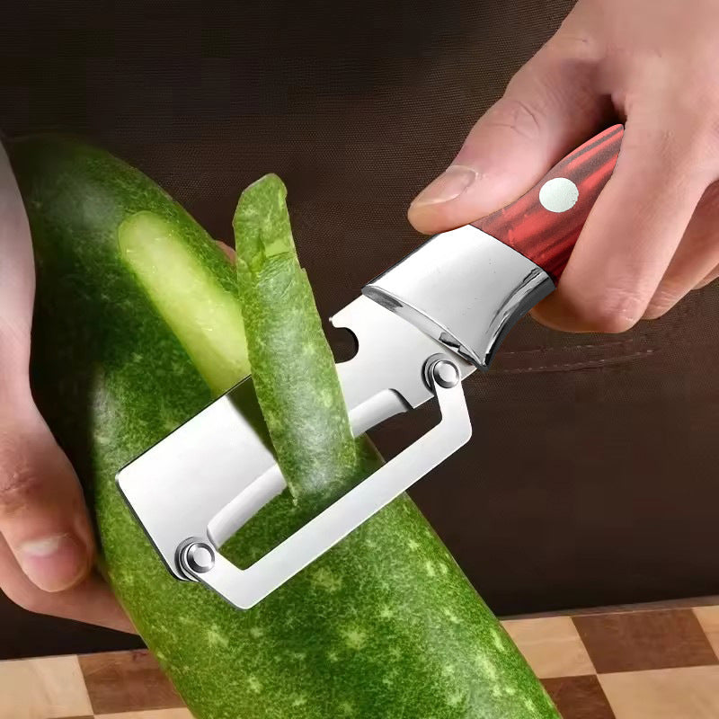 🔪 Tired of dull peelers? Meet our Thickened Stainless Steel Multi-Peeler – razor-sharp, ergonomic, peels & juliennes. Upgrade your kitchen today! 🥒