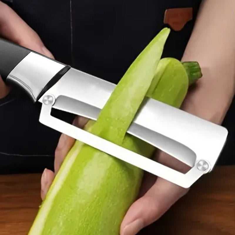 🔪 Tired of dull peelers? Meet our Thickened Stainless Steel Multi-Peeler – razor-sharp, ergonomic, peels & juliennes. Upgrade your kitchen today! 🥒