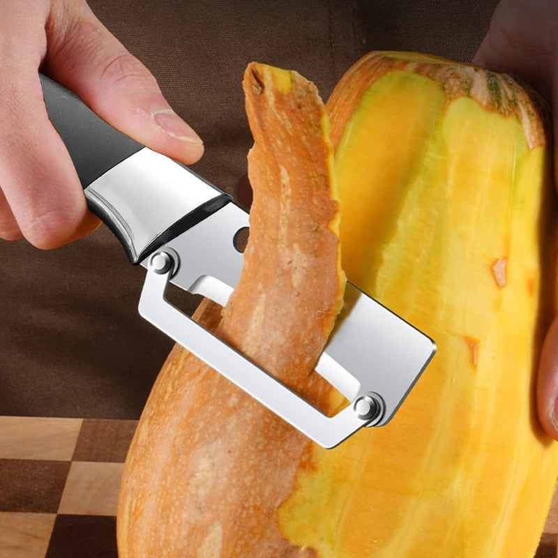 🔪 Tired of dull peelers? Meet our Thickened Stainless Steel Multi-Peeler – razor-sharp, ergonomic, peels & juliennes. Upgrade your kitchen today! 🥒