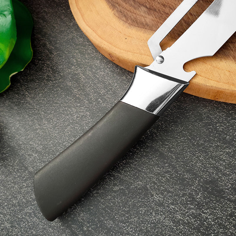🔪 Tired of dull peelers? Meet our Thickened Stainless Steel Multi-Peeler – razor-sharp, ergonomic, peels & juliennes. Upgrade your kitchen today! 🥒