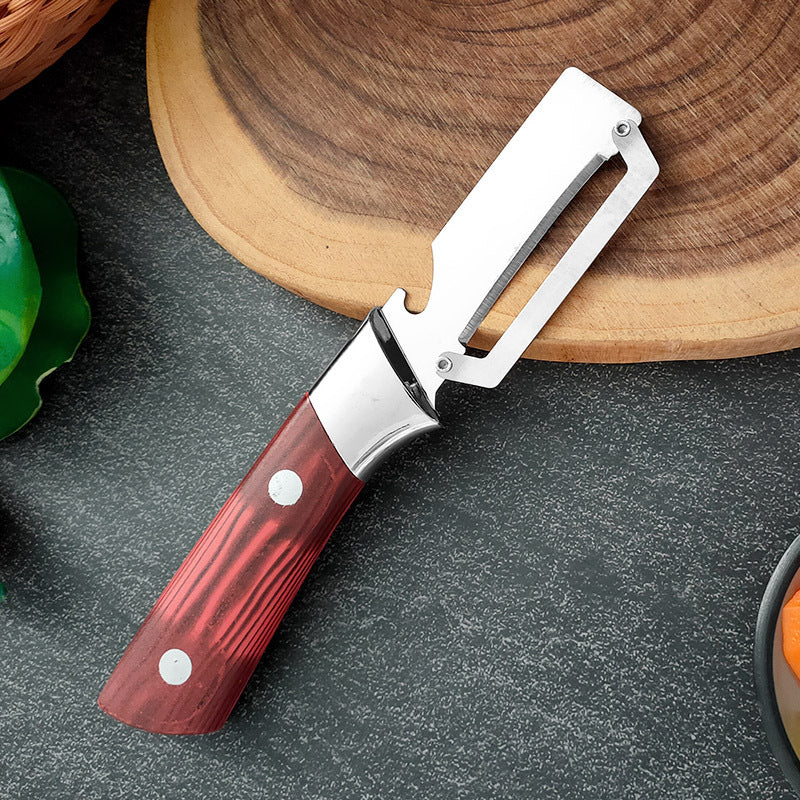 🔪 Tired of dull peelers? Meet our Thickened Stainless Steel Multi-Peeler – razor-sharp, ergonomic, peels & juliennes. Upgrade your kitchen today! 🥒