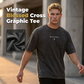🔥2026 New Arrival ＆ Hot Sale🔥Men's Vintage T-Shirt with Cross & Letter Print – Soft Cotton, Relaxed Fit & Perfect for a Classic Casual Look 🏠