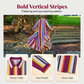Vertical Stripe Button-Down Shirt & Wide-Leg Pant Set