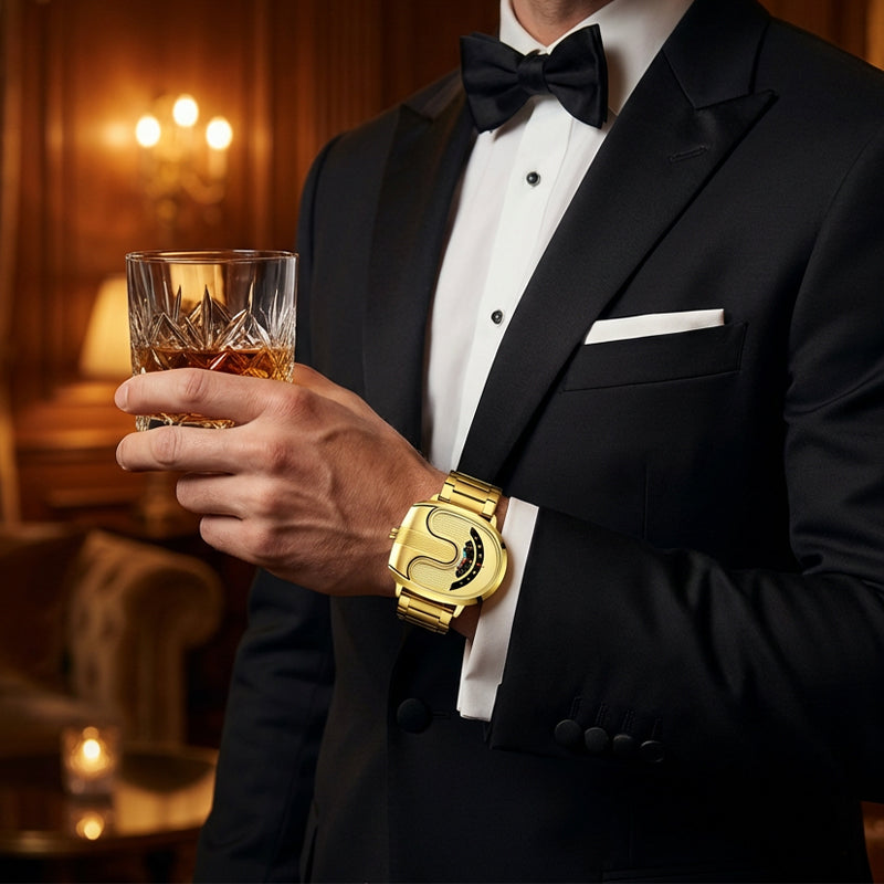 Men's Fashion U-Shaped Dial Watch