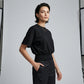 Women's Crew Neck Top with Cinched Waist