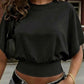 Women's Crew Neck Top with Cinched Waist