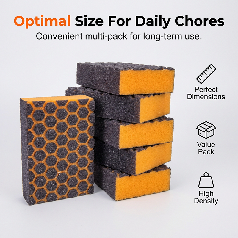 Dual-Action Kitchen Sponges for Tough Grime