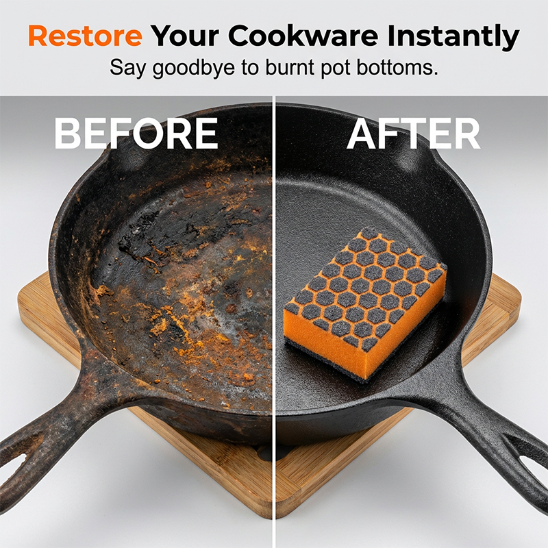 Dual-Action Kitchen Sponges for Tough Grime