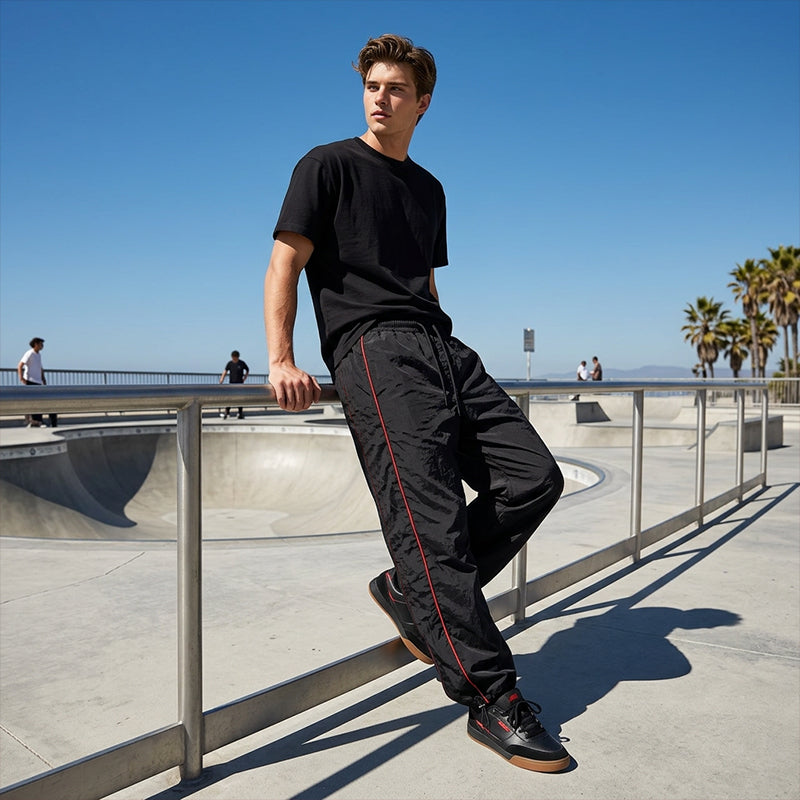 👖 50% OFF NOW! 🔥 Retro Side-Stripe Wide-Leg Trousers – High-Waisted, Comfortable Fit & Perfect for a Vintage Streetwear Look ✨